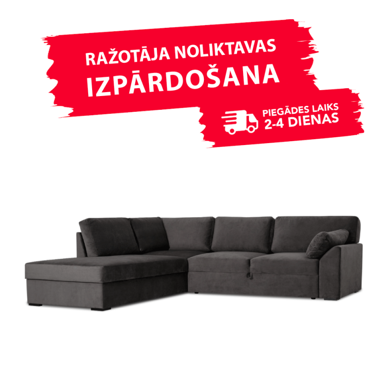 Sofa MODERN SLEEPING (Left open corner, extendable)(Gray)